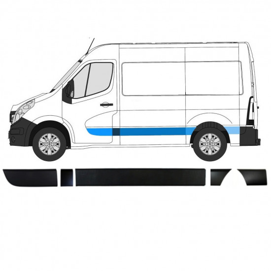 Sivulistat sarja varten Renault Master Opel Movano Nv 400 2010- / Vasen /  10894