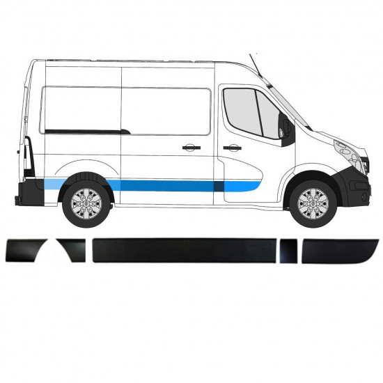 Sivulistat sarja varten Renault Master Opel Movano Nv 400 2010- / Oikea /  10893