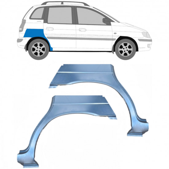 Takalokasuoja korjaussarja varten Hyundai Matrix 2001-2010 / Vasen+Oikea / Sarja 9211