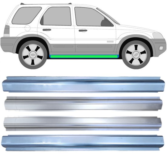 Kynnyksen ja sisäkynnyksen korjauspaneeli varten Ford Maverick 2001-2008 / Vasen+Oikea / Sarja 14856 Kynnyksen ja sisäkynnyksen korjauspaneeli varten Ford Maverick 2001-2008 / Vasen+Oikea / Sarja 14856