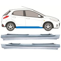 Kynnyspelti varten Mazda 2 2007-2014 / Vasen+Oikea / Sarja 12440