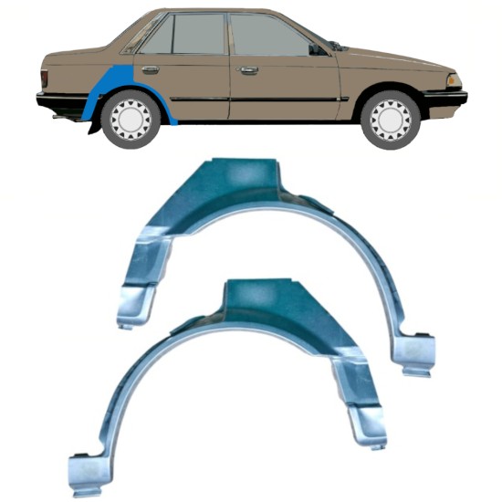 Takalokasuoja korjaussarja varten Mazda 323 BF 1985-1989 / Vasen / Oikea / Vasen+Oikea / Sarja 12958