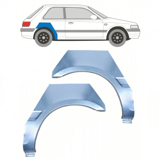 Takalokasuoja korjaussarja varten Mazda 323 BG 1989-1994 / Vasen+Oikea / Sarja 9853