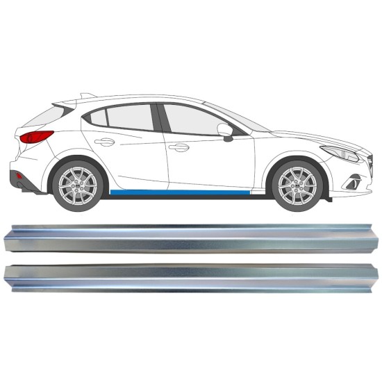 Kynnyspelti korjauspaneeli varten Mazda 3 2013-2019 / Vasen+Oikea / Sarja 16345