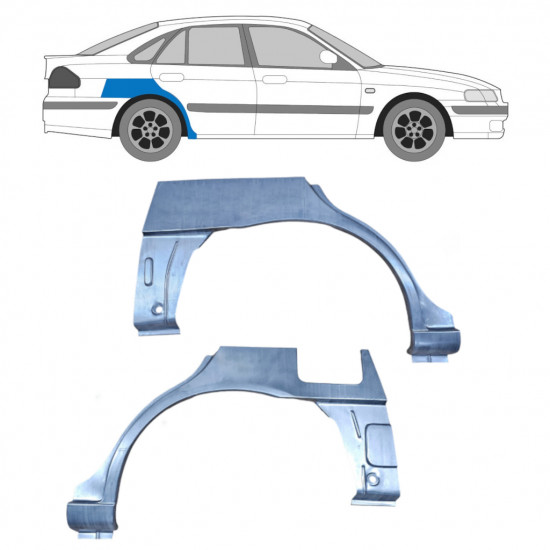 Takalokasuoja korjaussarja varten Mazda 626 1997-2002 / Vasen+Oikea / Sarja 9622