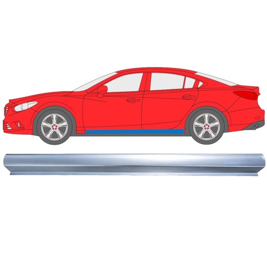 Kynnyspelti korjauspaneeli alempi osa varten Mazda 6 2012-2024 / Vasen 16978