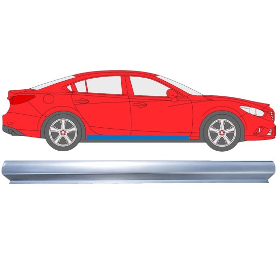 Kynnyspelti korjauspaneeli alempi osa varten Mazda 6 2012-2024 / Oikea 16977