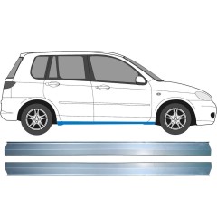 Kynnyspelti korjauspaneeli varten Mazda 2 2003-2007 / Vasen+Oikea / Sarja 11356