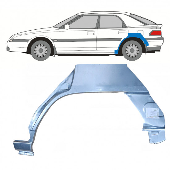 Takalokasuoja korjaussarja varten Mazda 323F BG 1989-1994 / Vasen 7987