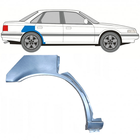 Takalokasuoja korjaussarja varten Mazda 626 1988-1992 / Oikea 9013