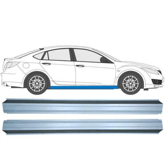 Kynnyspelti korjauspaneeli varten Mazda 6 2007-2012 / Vasen = Oikea (symmetrinen) / Sarja 10495