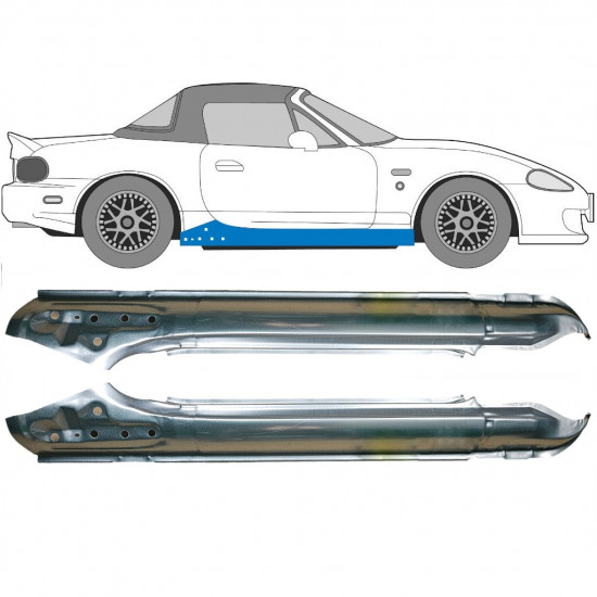 Kynnyspelti varten Mazda MX-5 1998-2005 / Vasen+Oikea / Sarja 9236