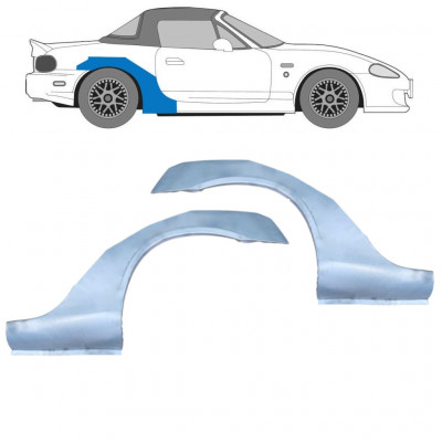 Takalokasuoja korjaussarja varten Mazda MX-5 1998-2005 NB / Vasen+Oikea / Sarja 9664