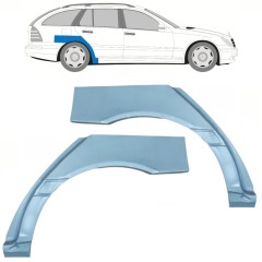 Takalokasuoja korjaussarja varten Mercedes C-Class W203 2000-2007 / Vasen+Oikea / COMBI / Sarja 9100