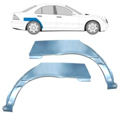 Takalokasuoja korjaussarja varten Mercedes C-Class W203 2000-2007 / Vasen+Oikea / Sarja 9176