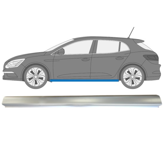 Kynnyspelti korjauspaneeli varten Renault Megane 2016- / Vasen 15008