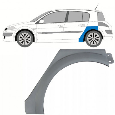 Takalokasuoja korjaussarja varten Renault Megane 2002-2008 / Vasen 10204