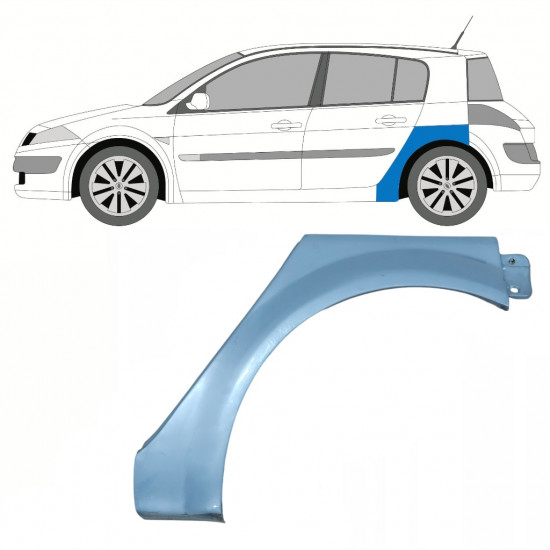 Takalokasuoja korjaussarja varten Renault Megane 2002-2008 / Vasen 10204