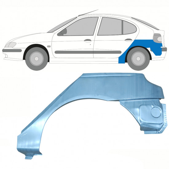 Takalokasuoja korjaussarja varten Renault Megane 1995-2003 / Vasen 8395