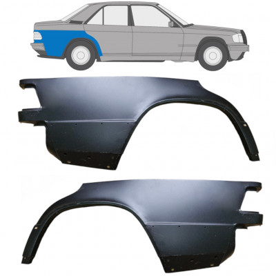 Takalokasuoja korjaussarja varten Mercedes 190 1982-1993 / Vasen+Oikea / Sarja 9505