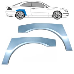 Takalokasuoja korjaussarja varten Mercedes CLK W209 2002-2010 / Vasen+Oikea / Sarja 9175
