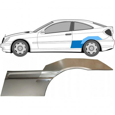 Takalokasuoja korjaussarja varten Mercedes CL203 2000-2008 / Vasen / Sarja 10008