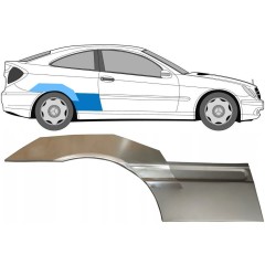 Takalokasuoja korjaussarja varten Mercedes CL-Class 203 2000-2008 / Oikea / Sarja 10007