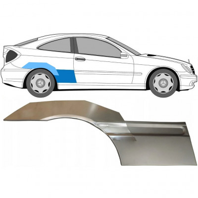 Takalokasuoja korjaussarja varten Mercedes CL203 2000-2008 / Oikea / Sarja 10007