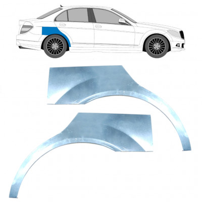 Takalokasuoja korjaussarja varten Mercedes C-class 2007-2014 / Vasen+Oikea / Sarja 10410