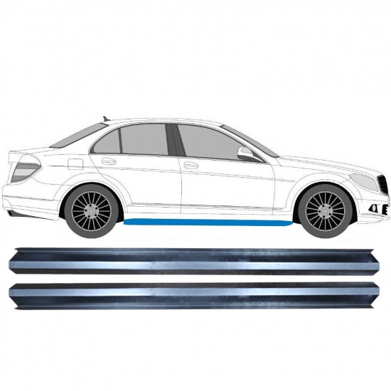 Kynnyspelti korjauspaneeli varten Mercedes C-class 2007-2014 / Vasen = Oikea (symmetrinen) / Sarja 10394