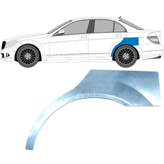 Takalokasuoja korjaussarja varten Mercedes C-class 2007-2014 / Vasen 5356