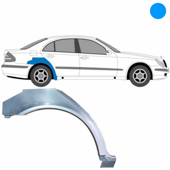 Takalokasuoja korjaussarja varten Mercedes E-class 2002-2009 / Oikea 5739