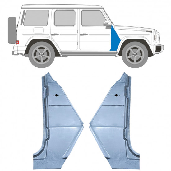 Etulokasuojan korjauspelti varten Mercedes G-Class 1979- / Vasen+Oikea / Sarja 9440