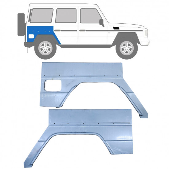 Takalokasuoja korjaussarja varten Mercedes G-Class 1992- / Vasen+Oikea / Sarja 9179