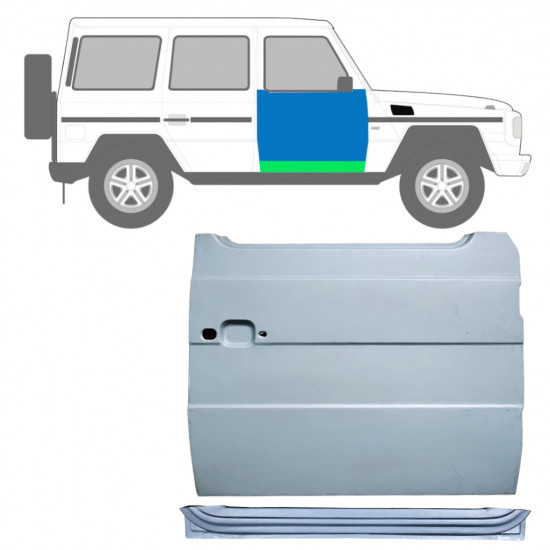 Sisäinen ja ulkoinen etuoven korjauspaneeli varten Mercedes G-Class 1979- / Oikea / Sarja 12035