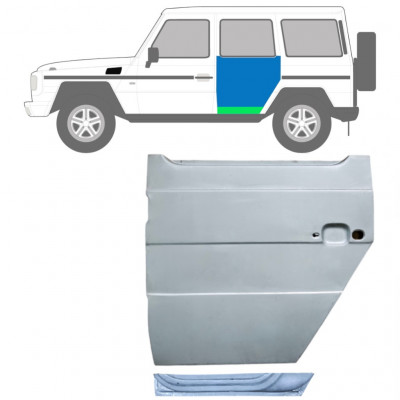 Sisäinen ja ulkoinen takaoven korjauspaneeli varten Mercedes G-Class 1979- / Vasen / Sarja 12038