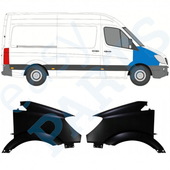 Etulokasuoja varten Mercedes Sprinter 2006-2013 / Vasen+Oikea / Sarja 10626