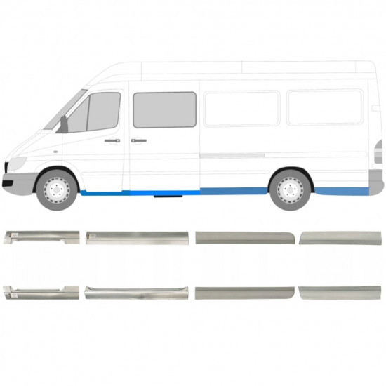 Korjauspaneeli aseta varten Mercedes Sprinter 1995- / LWB / Vasen+Oikea /  6757