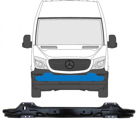 Etupuskurin vahvike varten Mercedes Sprinter 2013-2018 9018