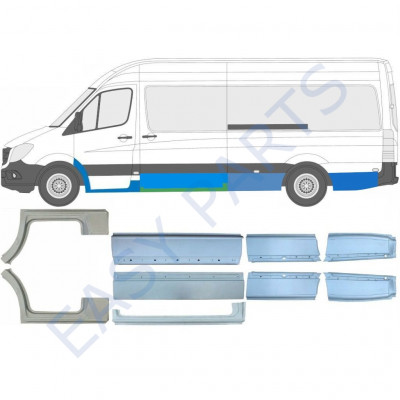 Korjauspaneeli aseta varten Mercedes Sprinter 2006- / LWB / Vasen+Oikea /  10665