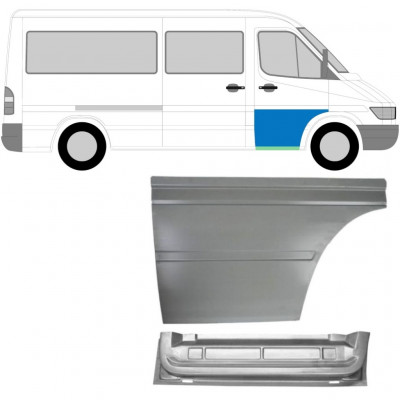 Sisäinen ja ulkoinen etuoven korjauspaneeli varten Mercedes Sprinter 1995-2006 / Oikea / Sarja 9153