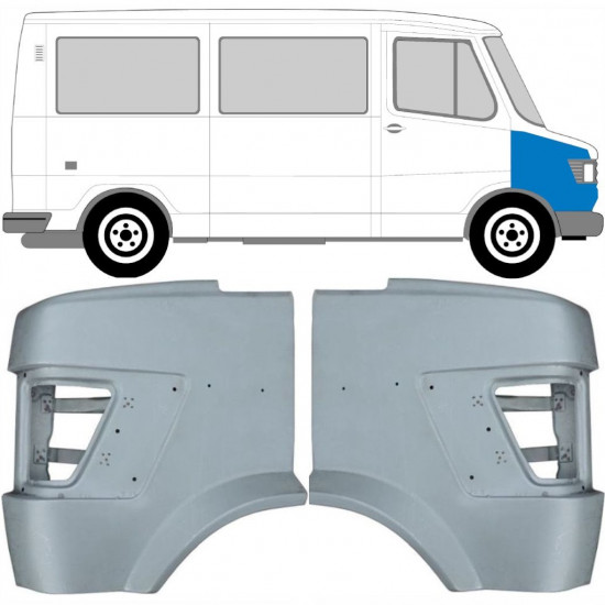 Etulokasuoja varten Mercedes T1 1977-1996 / Vasen+Oikea / Sarja 9562