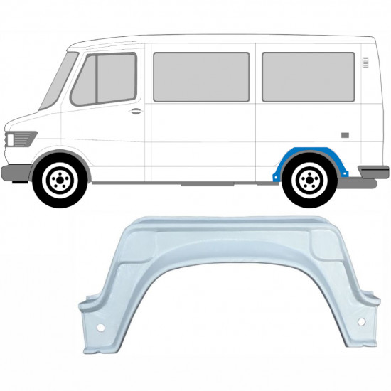 Takalokasuoja sisäkehä varten Mercedes T1 1977-1996 / Vasen 5217
