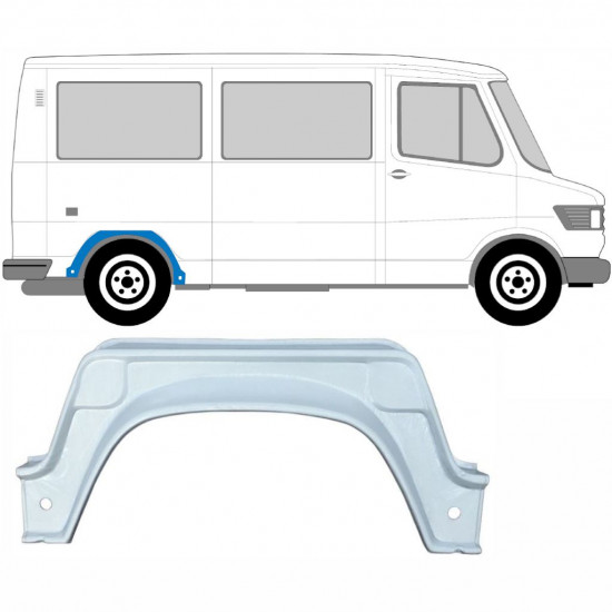 Takalokasuoja sisäkehä varten Mercedes T1 1977-1996 / Oikea 5219