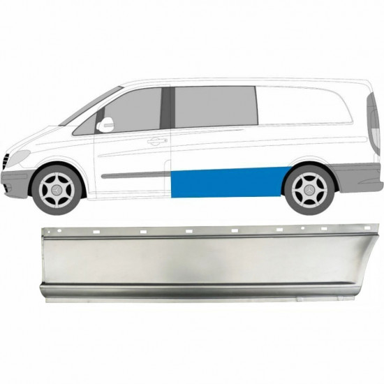 Sivukorjauspaneeli varten Mercedes Vito 2003-2014 / LWB / Vasen 7460