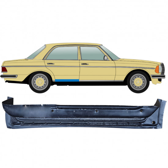 Sisäinen takaoven korjausosa varten Mercedes W123 1975-1985 / Oikea 6776