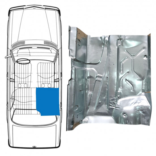 Takaosan lattian korjauspaneeli varten Mercedes W123 1975-1985 / Oikea 8305