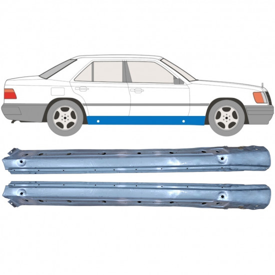 Vahvistettu täysi kynnys varten Mercedes W124 1984-1996 / Vasen+Oikea / Sarja 9847