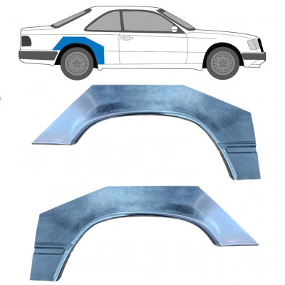 Takalokasuoja korjaussarja varten Mercedes W124 1984-1997 / Vasen+Oikea / COUPE / Sarja 9233