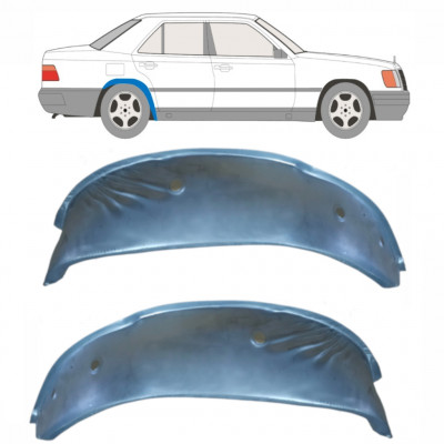 Takalokasuoja sisäkehä varten Mercedes W124 1984- / Vasen+Oikea / Sarja 10596